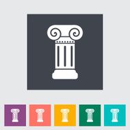 Column flat single icon