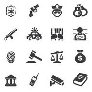 Law and Justice Silhouette icons