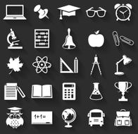 school icons vector set N3