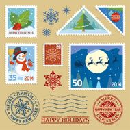 Christmas stamps set