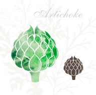 Artichoke icons set