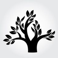 Black decorative tree - Illustration