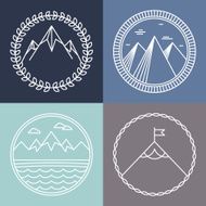 Vector mountain logos