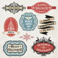 Vintage Christmas Labels N2