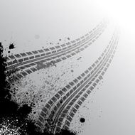 Background with tire track