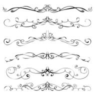 Set of vintage vector dividers N41