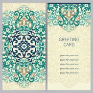 Vintage ornate cards in east style N7