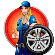 beautiful girl auto mechanic
