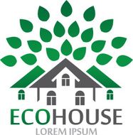 Vector house abstract real estate label emblem N2