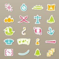Pirate-themed vector icons N2