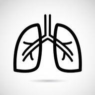 Lungs VECTOR icon