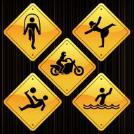 Yellow Signs - Different Sports N6
