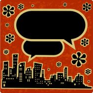 Retro background with speech bubbles