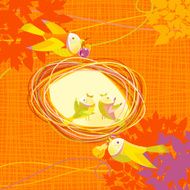 Autumn Birds Family N2