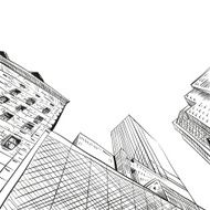 City hand drawn vector illustration N18