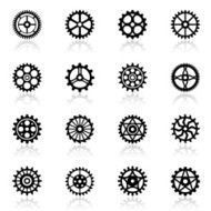 Gears icon set N2