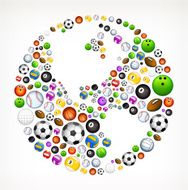 World Map Globe on Sport Balls N2