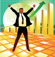 Businessman Jumping With Joy