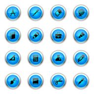 Blue Icons - School Supplies N2