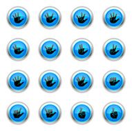 Blue Icons - Hands &amp; Fingers N3