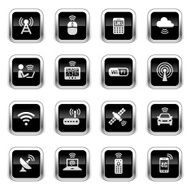 Supergloss Black Icons - Wireless Technology