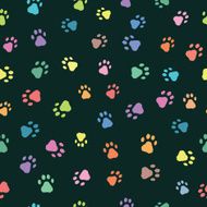 Seamless patterns with prints of animals N2