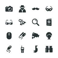 Spy Silhouette Icons N2
