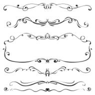 Set of vintage vector dividers N43