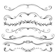 Set of vintage vector dividers N44