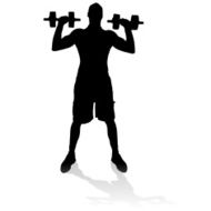 Vector silhouette of a man N1177