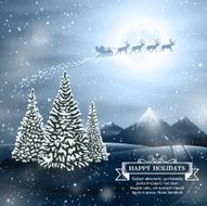Winter Landscape with Santa Claus N3