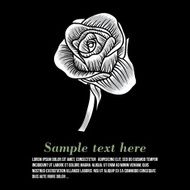 Black silhouette of rose N8