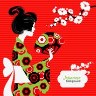 Japanese girl silhouette N2