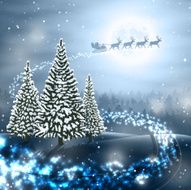 Winter Landscape with Santa Claus N5