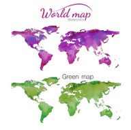 world map watercolor