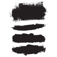 Splash blot banner set in black on white abstract watercolor N30