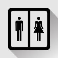 Vector a man and lady toilet sign Illustration EPS10 N26