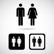 Vector a man and lady toilet sign Illustration EPS10 N27