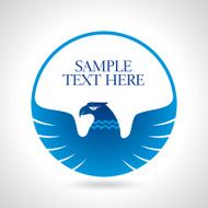 Graceful soaring eagle logo with outstretched wings N10