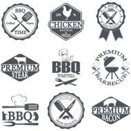 set of butcher shop labels N4