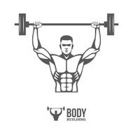 Bodybuilder lifting barbell