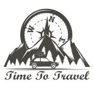 Wilderness travel emblem vintage