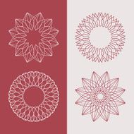 Guilloche vector elements N9