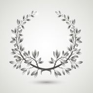 Vector silver laurel wreath N2