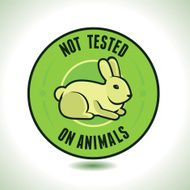 Vector not tested on animals label