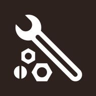 Wrench nuts and bolt icon