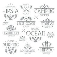 Surfing and camping badges N2