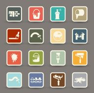 Painting Icons vector eps10 N3