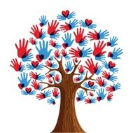 Diversity tree transparency hands illustration N2