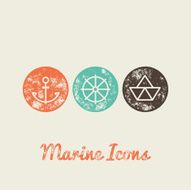 Anchor Boat Helm Marine Retro Icons